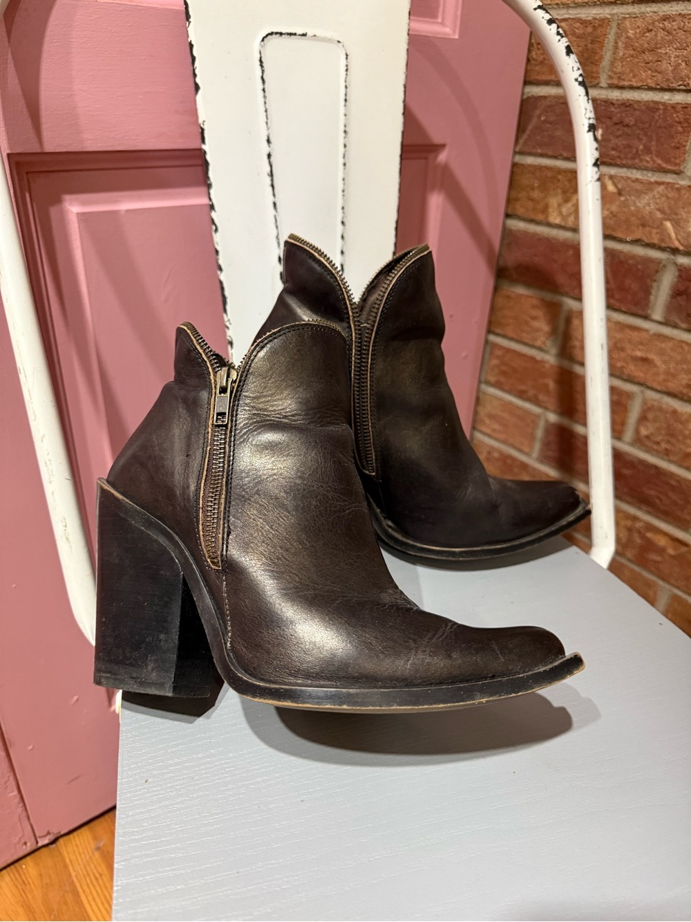 Jeffrey Campbell leather booties size 40